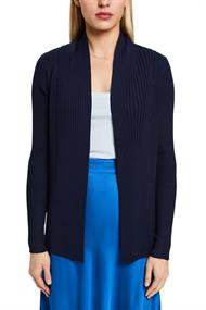 Rippstrick-Cardigan navy