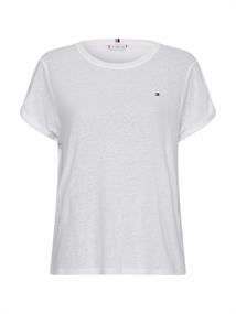 RLX LINEN LYOCELL C-NK TOP SS white