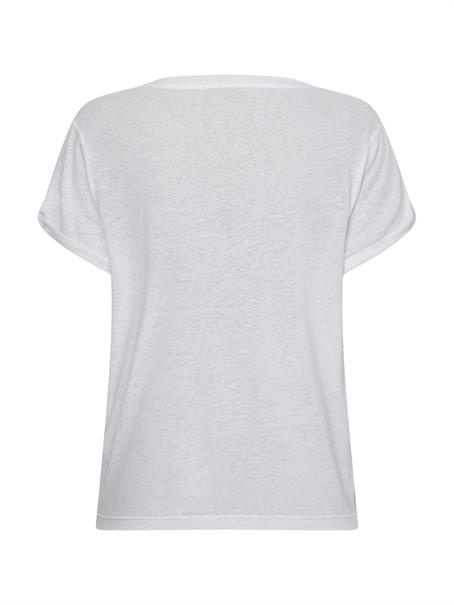 RLX LINEN LYOCELL C-NK TOP SS white