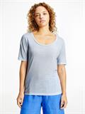 RLX LINEN LYOCELL SCOOP-NK TOP breezy blue