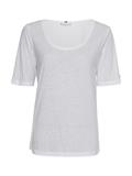 RLX LINEN LYOCELL SCOOP-NK TOP white