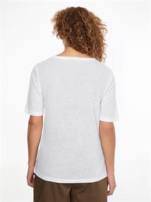 RLX LINEN LYOCELL SCOOP-NK TOP white