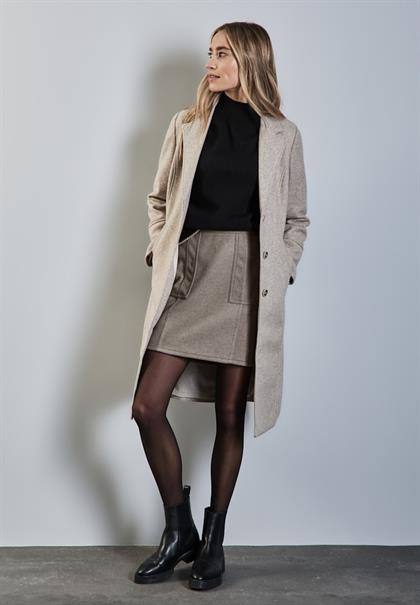Rock in Woll-Optik breezy beige mel.