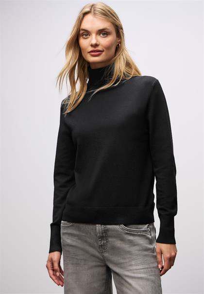 Rollkragen Pullover black