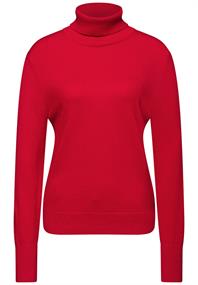 Rollkragen Pullover racing red
