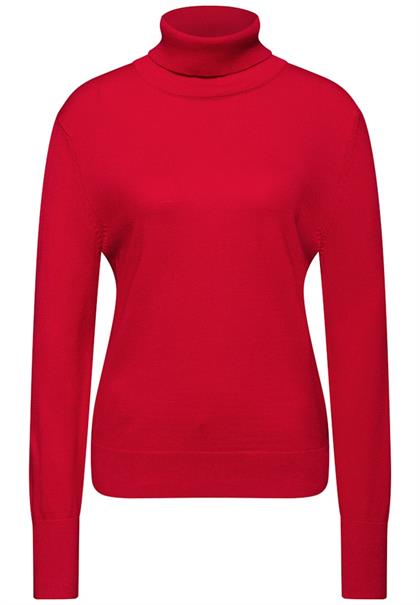 Rollkragen Pullover racing red