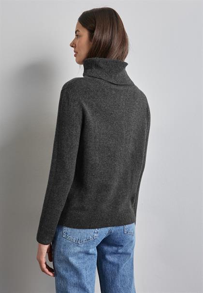Rollkragen Sweater gravel grey mel.