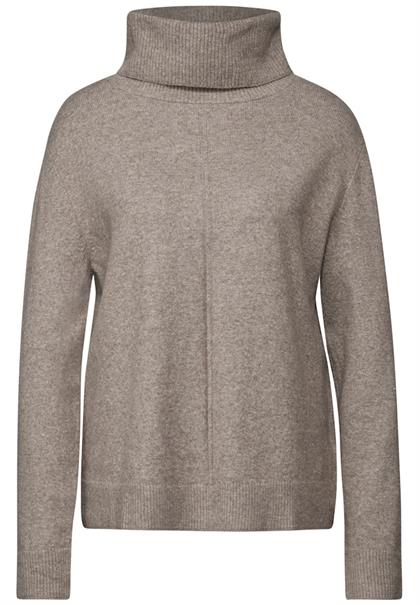 Rollkragen Sweater mocha beige mel.