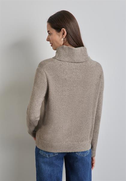 Rollkragen Sweater mocha beige mel.