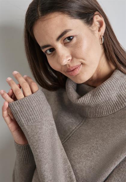 Rollkragen Sweater mocha beige mel.
