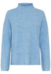 Rollkragenpullover aus einem Wollmix soft blue
