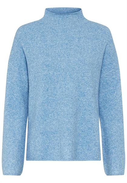 Rollkragenpullover aus einem Wollmix soft blue