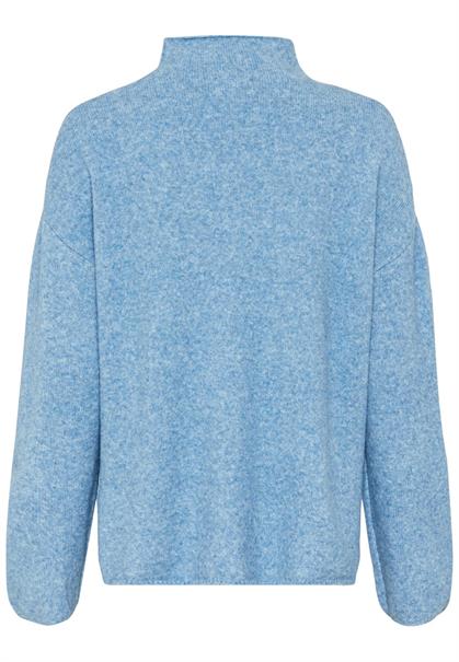 Rollkragenpullover aus einem Wollmix soft blue