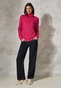 Rollkragenpullover barberry red melange