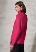 Rollkragenpullover barberry red melange