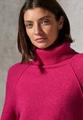 Rollkragenpullover barberry red melange