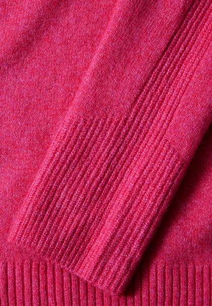 Rollkragenpullover barberry red melange