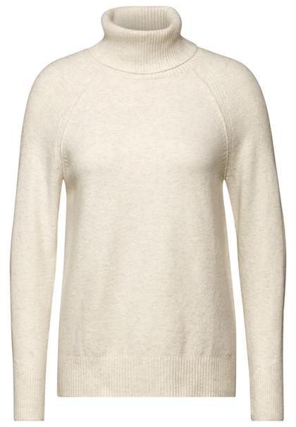 Rollkragenpullover birch white melange