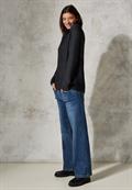 Rollkragenpullover black melange