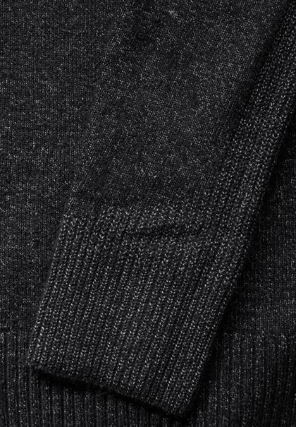 Rollkragenpullover black melange