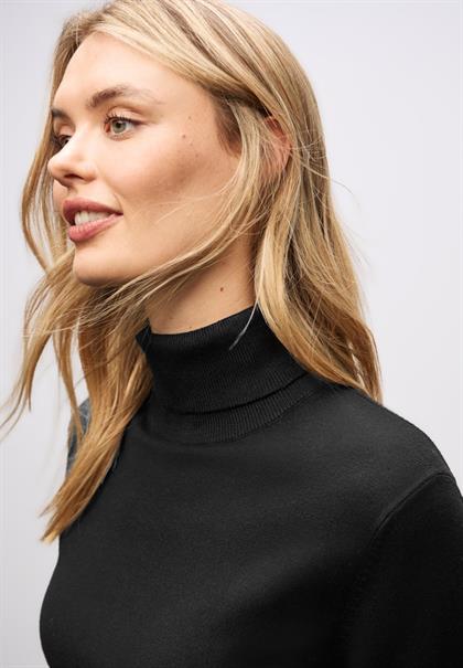 Rollkragenpullover black
