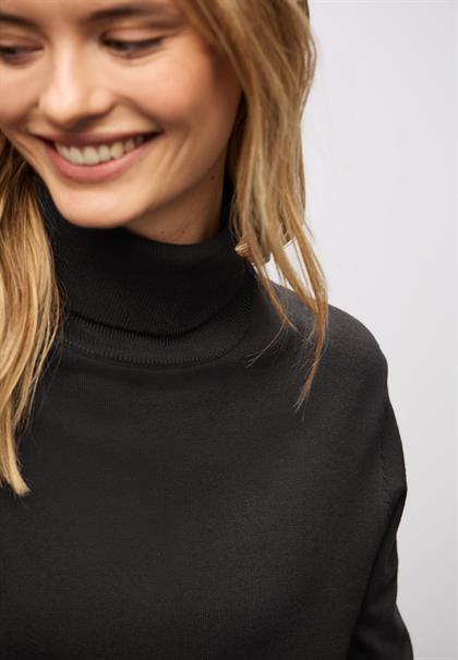 Rollkragenpullover darkest brown