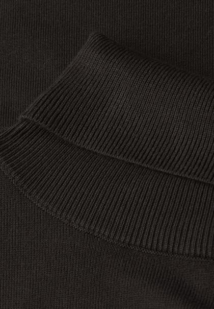 Rollkragenpullover darkest brown