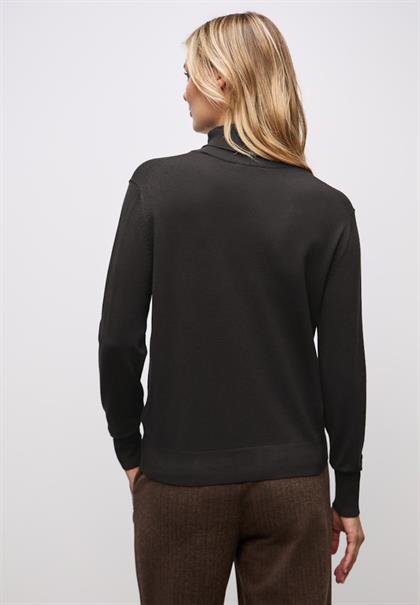 Rollkragenpullover darkest brown
