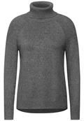 Rollkragenpullover flint grey melange