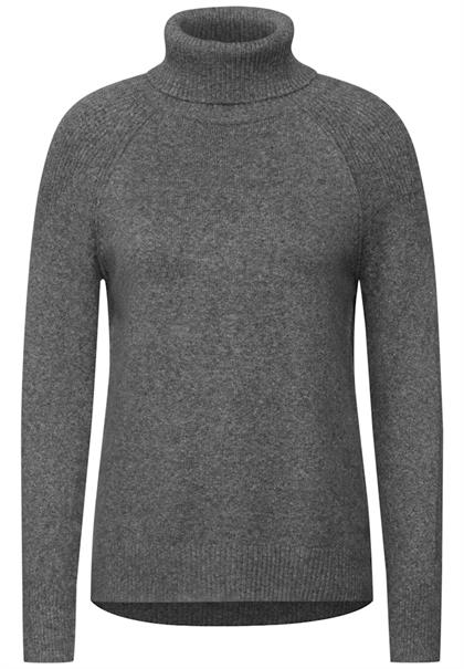Rollkragenpullover flint grey melange