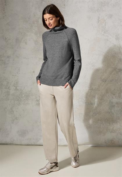 Rollkragenpullover flint grey melange