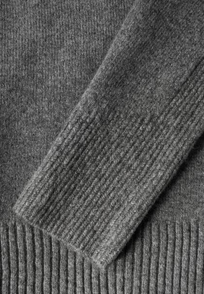 Rollkragenpullover flint grey melange