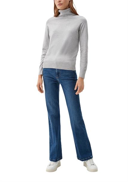 Rollkragenpullover grau