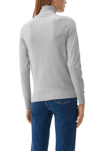 Rollkragenpullover grau
