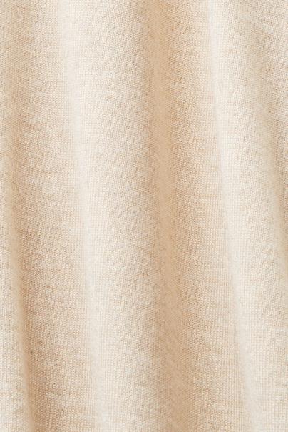 Rollkragenpullover mit Fledermausärmeln cream beige