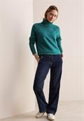 Rollkragenpullover petrol green melange