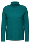 Rollkragenpullover petrol green melange