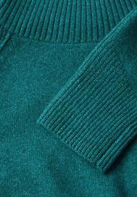 Rollkragenpullover petrol green melange