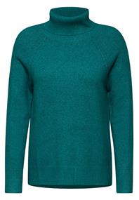 Rollkragenpullover petrol green melange