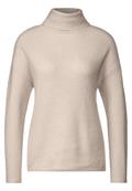 Rollkragenpullover whisper cream melange