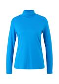 Rollkragenshirt aus weichem Modalm blau