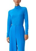 Rollkragenshirt aus weichem Modalm blau