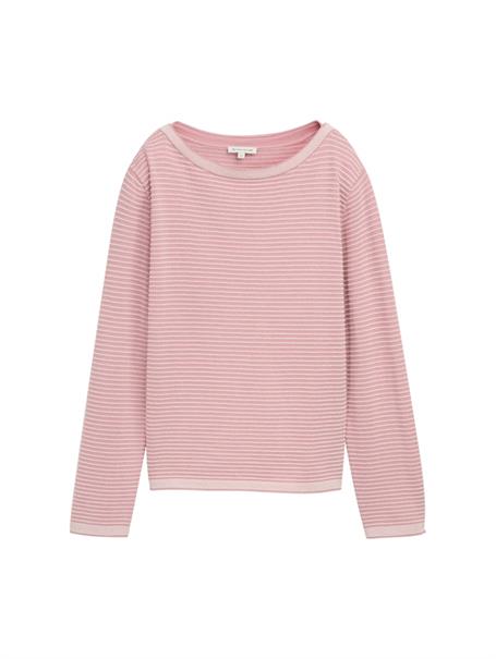 rose bubble knit stripe