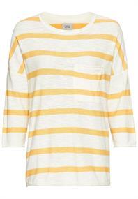 Rundhals Pullover aus Baumwolle apricot fantasy