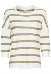 Rundhals Pullover aus Baumwolle dark straw fantasy