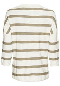 Rundhals Pullover aus Baumwolle dark straw fantasy