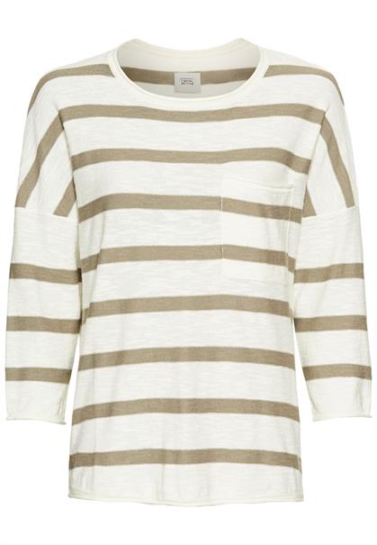 Rundhals Pullover aus Baumwolle dark straw fantasy