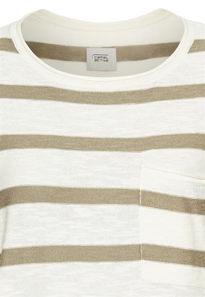 Rundhals Pullover aus Baumwolle dark straw fantasy
