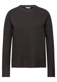 Rundhals Pullover darkest brown