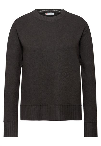 Rundhals Pullover darkest brown